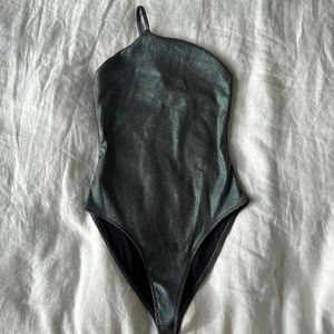 Alo yoga XS bodysuit - blue/black metallic